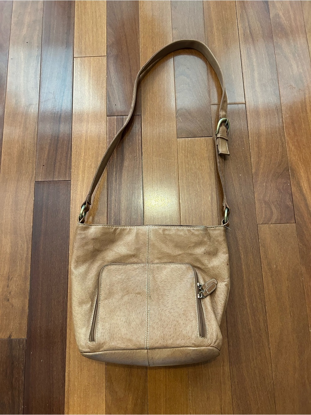 Cabin Creek Tan Leather Shoulder Bag